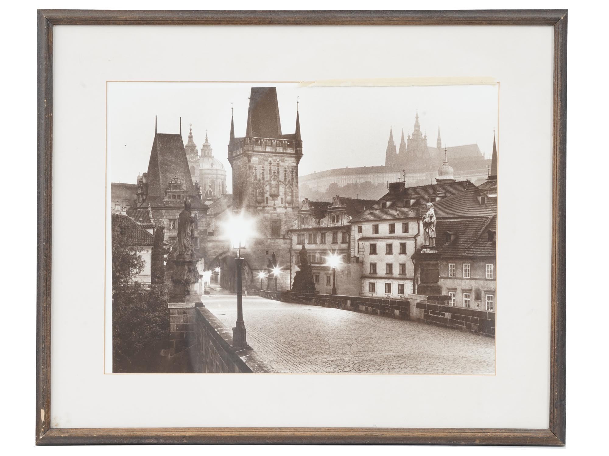 VINTAGE PHOTO PRINT OF CHARLES BRIDGE IN PRAGUE PIC-0